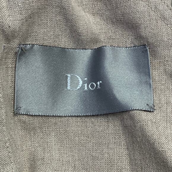 DIOR HOMME SS12 Size 34 Beige Linen Hidden Buttons Trenchcoat - Picture 8 of 10